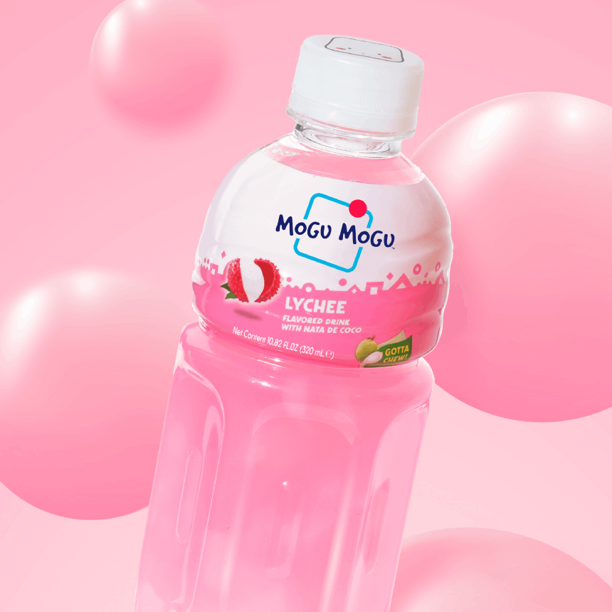 mogu mogu lychee nata de coco drink